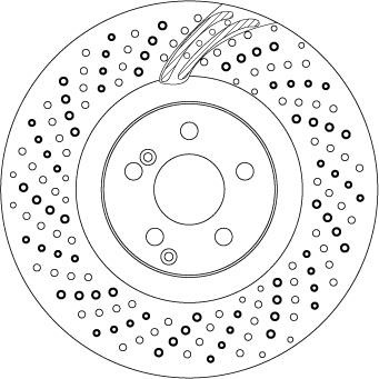 Brake rotor Mercedes SLC: DF6862S TRW Brake disk