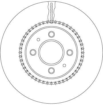 TRW DF6904 Front brake disc ventilated DF6904