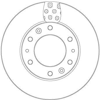 TRW DF6962S Unventilated front brake disc DF6962S