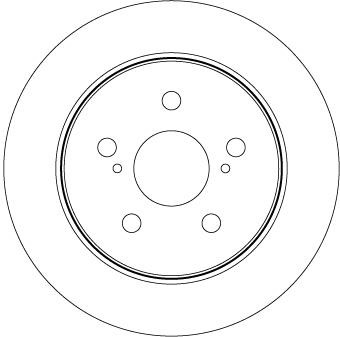 TRW DF8335 Rear brake disc, non-ventilated DF8335