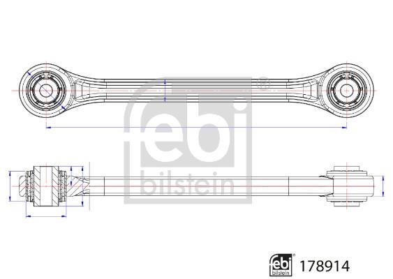 Control/Trailing Arm, wheel suspension febi 178914
