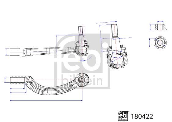 febi 180422 Tie rod end 180422 180422 febi Tie rod end