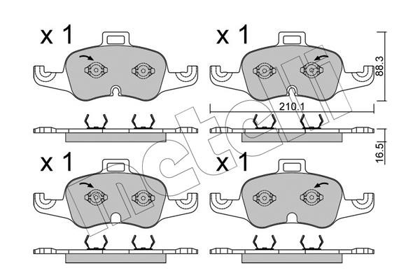 Metelli 22-1127-1 Brake Pad Set, disc brake 2211271