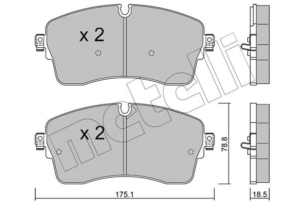 Metelli 22-1250-1 Brake Pad Set, disc brake 2212501