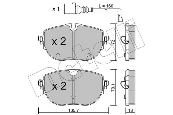 Metelli 22-1321-0 Brake Pad Set, disc brake 2213210