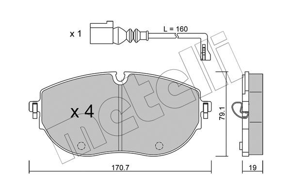 Metelli 22-1322-0 Brake Pad Set, disc brake 2213220