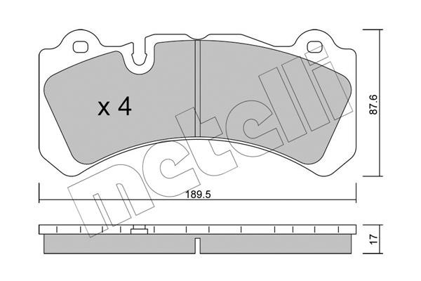 Metelli 22-1328-0 Brake Pad Set, disc brake 2213280