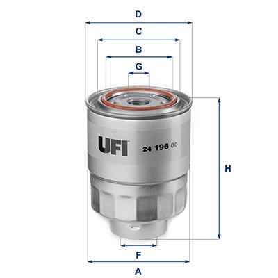 Ufi 24.196.00 Fuel filter 2419600