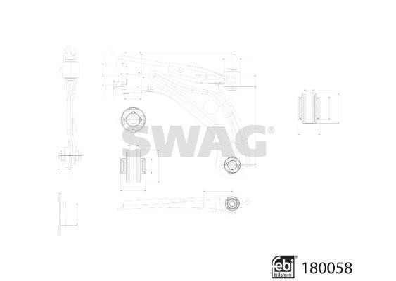 SWAG 33 10 6367 Control Arm/Trailing Arm, wheel suspension 33106367 33106367 SWAG Control Arm/Trailing Arm, wheel suspension