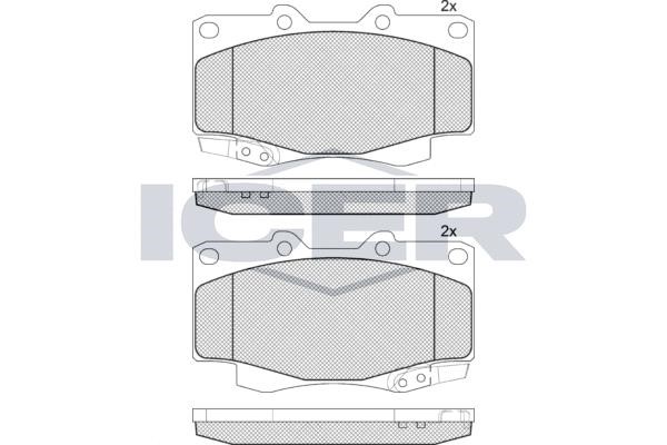 Icer 141007-208 Brake Pad Set, disc brake 141007208
