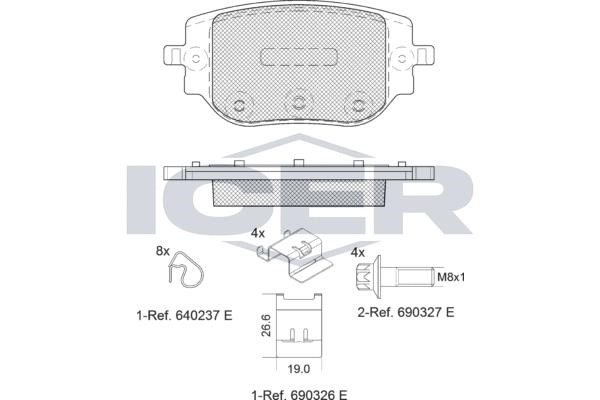 Icer 142415 Brake Pad Set, disc brake 142415