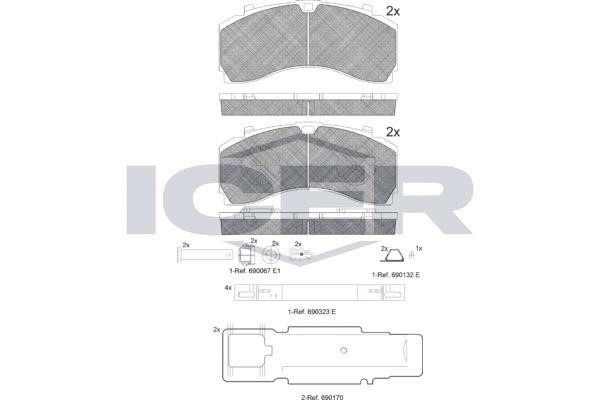 Icer 152124-073 Brake Pad Set, disc brake 152124073