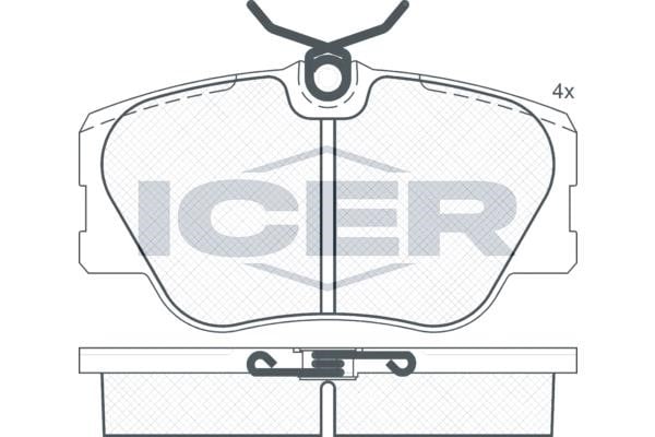Icer 180510-396 Brake Pad Set, disc brake 180510396