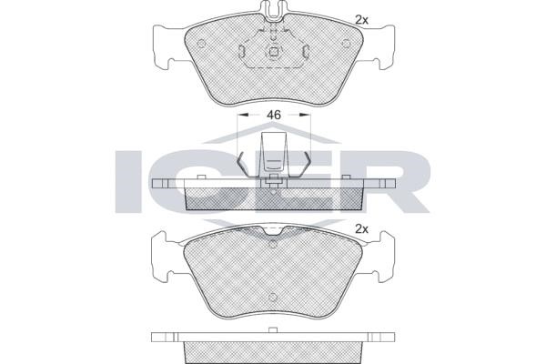 Icer 181115-396 Brake Pad Set, disc brake 181115396