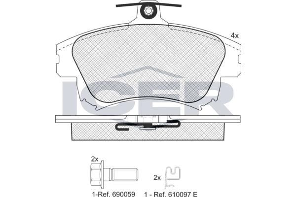 Icer 181236-208 Rear disc brake pads, set 181236208