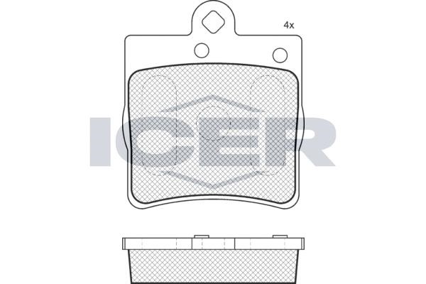 Icer 181311-396 Brake Pad Set, disc brake 181311396