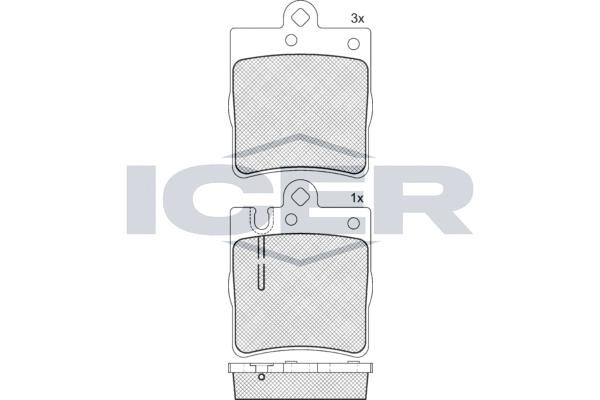 Icer 181312-396 Brake Pad Set, disc brake 181312396