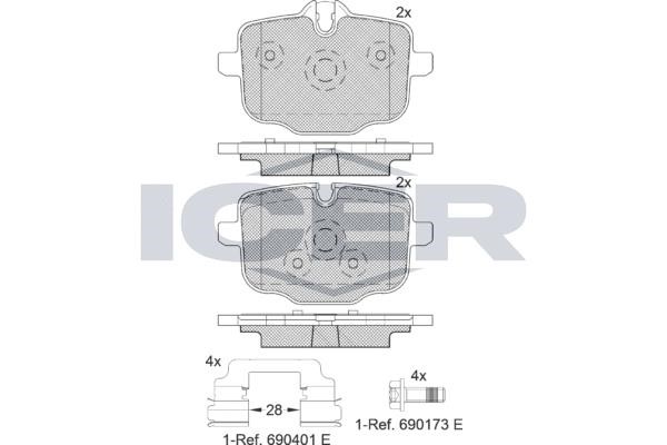 Icer 182005202 Brake Pad Set, disc brake 182005202