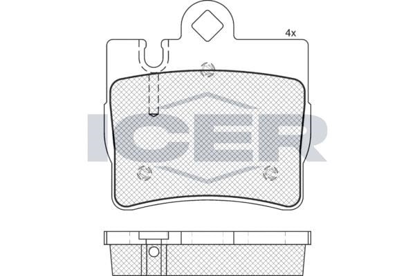 Icer 181390-396 Brake Pad Set, disc brake 181390396