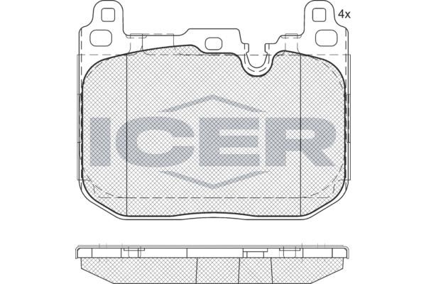 Icer 182093-208 Brake Pad Set, disc brake 182093208