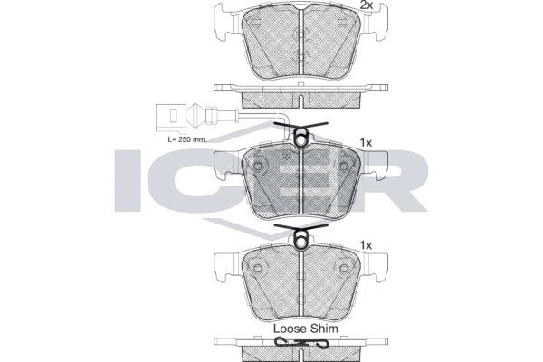 Icer 182098-203 Brake Pad Set, disc brake 182098203