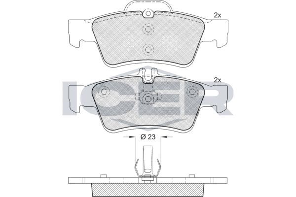 Icer 181576-396 Brake Pad Set, disc brake 181576396