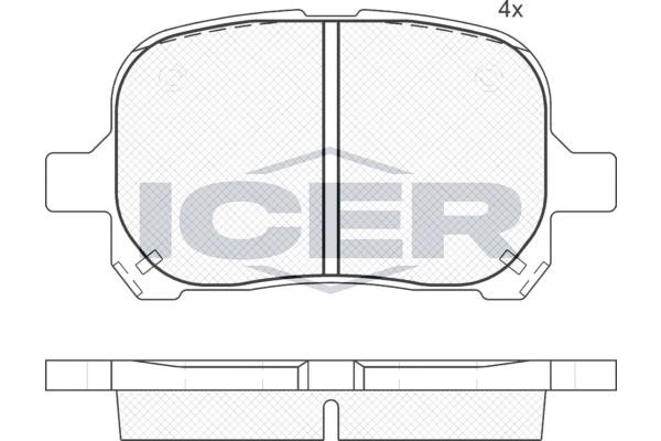 Icer 181632-399 Brake Pad Set, disc brake 181632399