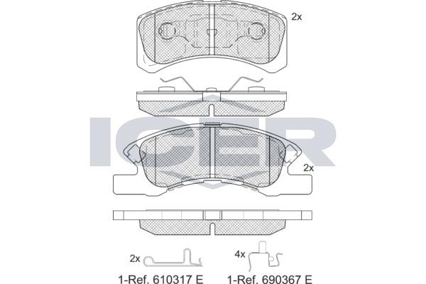Icer 181701-208 Brake Pad Set, disc brake 181701208