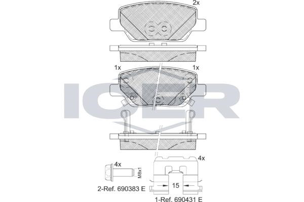 Icer 182269 Rear disc brake pads, set 182269