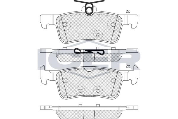 Icer 182174-200 Rear disc brake pads, set 182174200