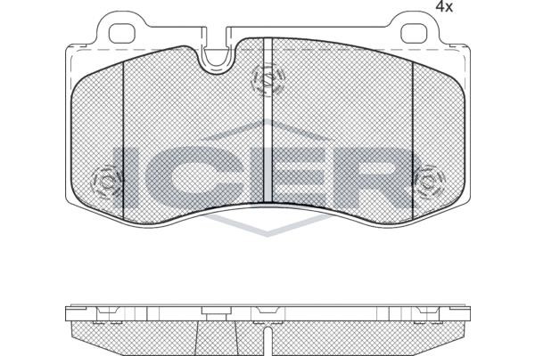 Icer 181796-071 Rear disc brake pads, set 181796071