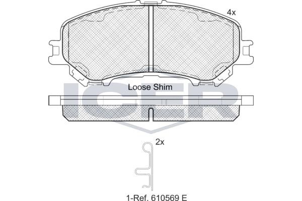 Icer 182181-200 Rear disc brake pads, set 182181200