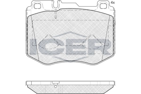 Icer 182195-200 Brake Pad Set, disc brake 182195200
