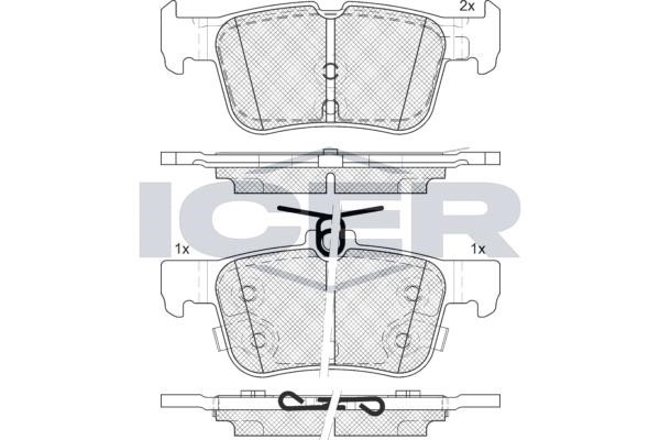 Icer 182198-208 Brake Pad Set, disc brake 182198208