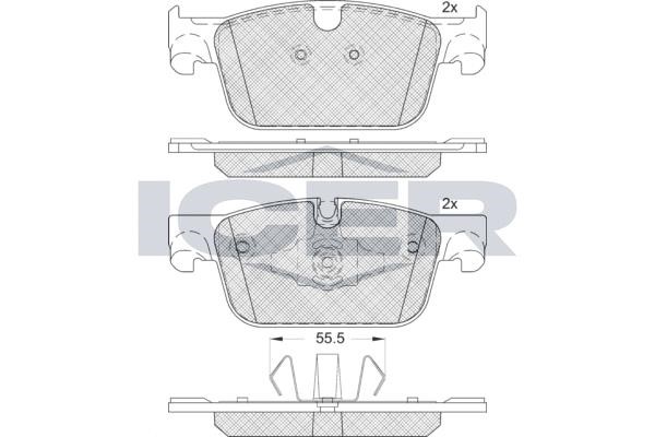 Icer 182276 Front disc brake pads, set 182276