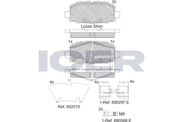 Icer 182345 Brake Pad Set, disc brake 182345