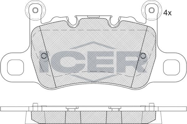 Icer 182348-208 Brake Pad Set, disc brake 182348208