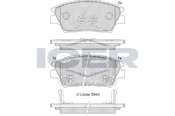 Icer 182293 Rear disc brake pads, set 182293