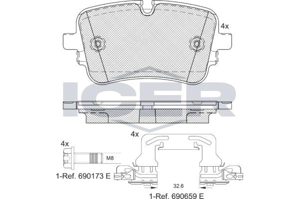 Icer 182248-203 Brake Pad Set, disc brake 182248203