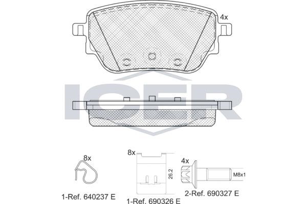 Icer 182353 Brake Pad Set, disc brake 182353