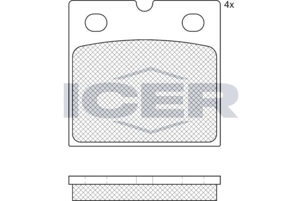 Icer 182361 Rear disc brake pads, set 182361