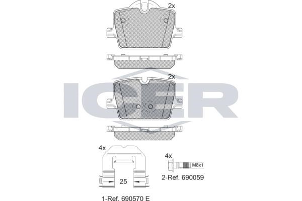 Icer 182363 Brake Pad Set, disc brake 182363