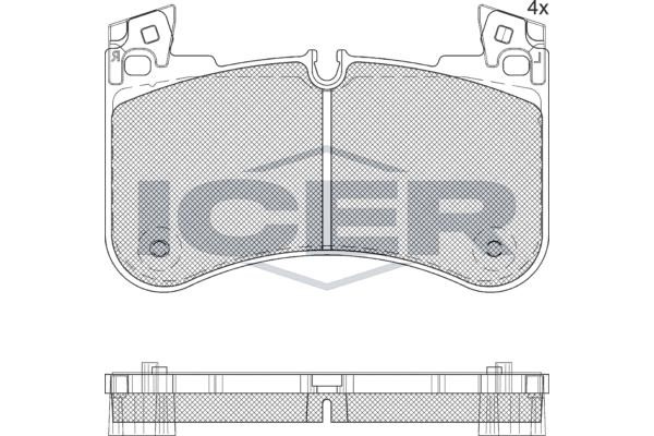 Icer 182366 Brake Pad Set, disc brake 182366