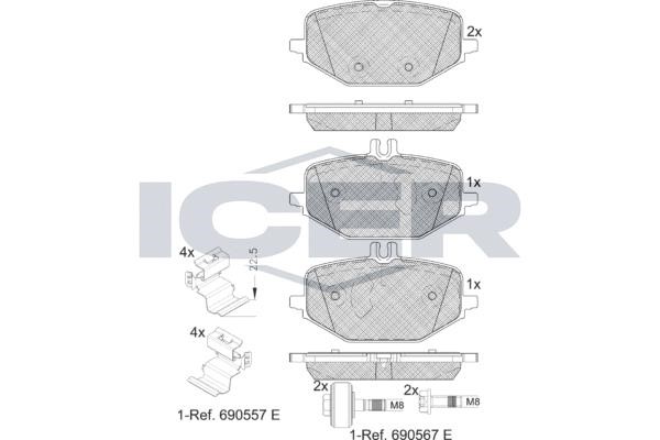 Icer 182371 Brake Pad Set, disc brake 182371