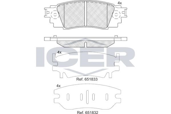 Icer 182262 Brake Pad Set, disc brake 182262