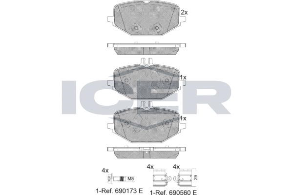 Icer 182371-203 Brake Pad Set, disc brake 182371203