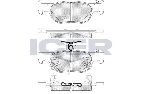 Icer 182374 Brake Pad Set, disc brake 182374