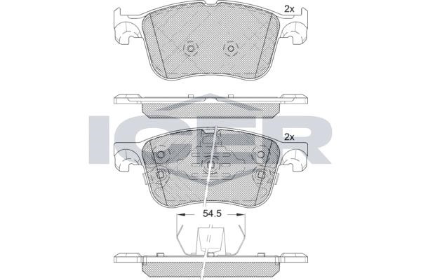 Icer 182321 Brake Pad Set, disc brake 182321