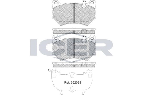 Icer 182380 Brake Pad Set, disc brake 182380