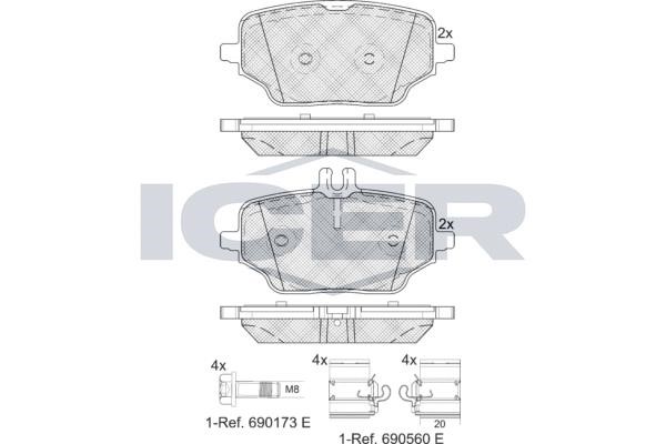 Icer 182392 Brake Pad Set, disc brake 182392
